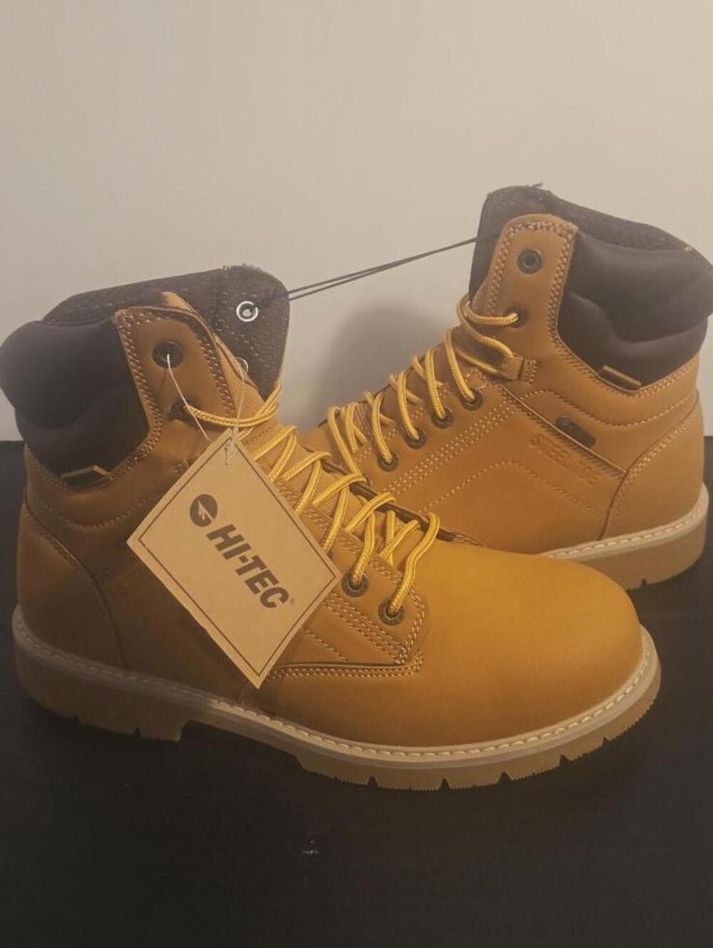 Hi-Tec Steel Toe Work Boots - Yellow, Size 11 Men's